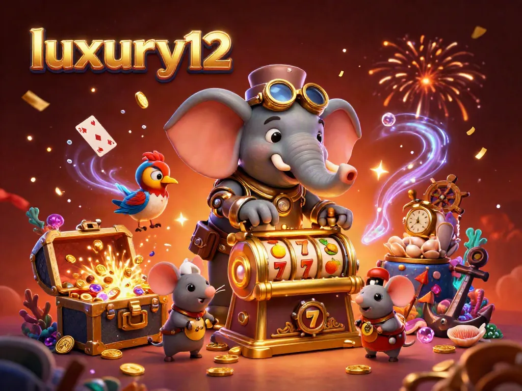 Activate luxury12 strategies with precision in a dynamic steampunk casino environment filled with treasures.