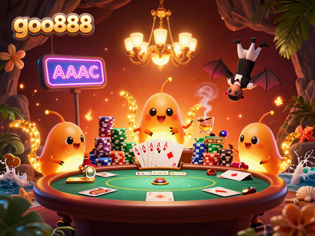 Experience thrilling gameplay at goo888 with glowworms illuminating a live casino scene.