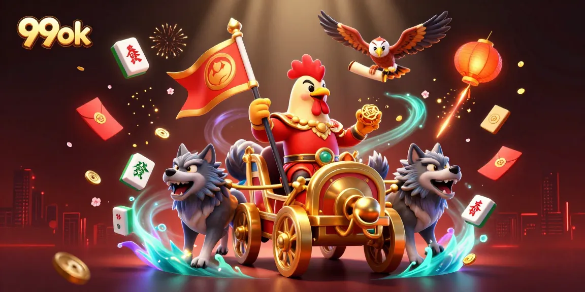 Win big at 99ok casino with dynamic games showcasing colorful tiles and festive elements.