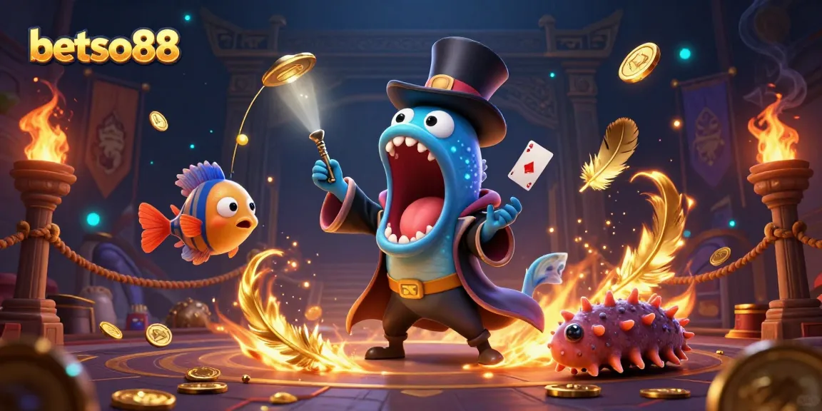 Experience thrilling gameplay at betso88 with a magical underwater casino scene featuring unique characters.
