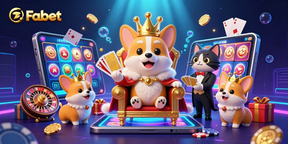 Experience Fabet's thrilling gaming scene with vibrant characters, stunning casino elements, and engaging action.